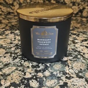 White Barn Mahogany Teakwood Intense  Exclusively Fragranced Soy 3 wick candle